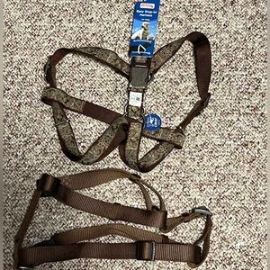 Petco Easy Step-In Dog Harness – Size Large (22–38 in) – Brown + Bonus Harness